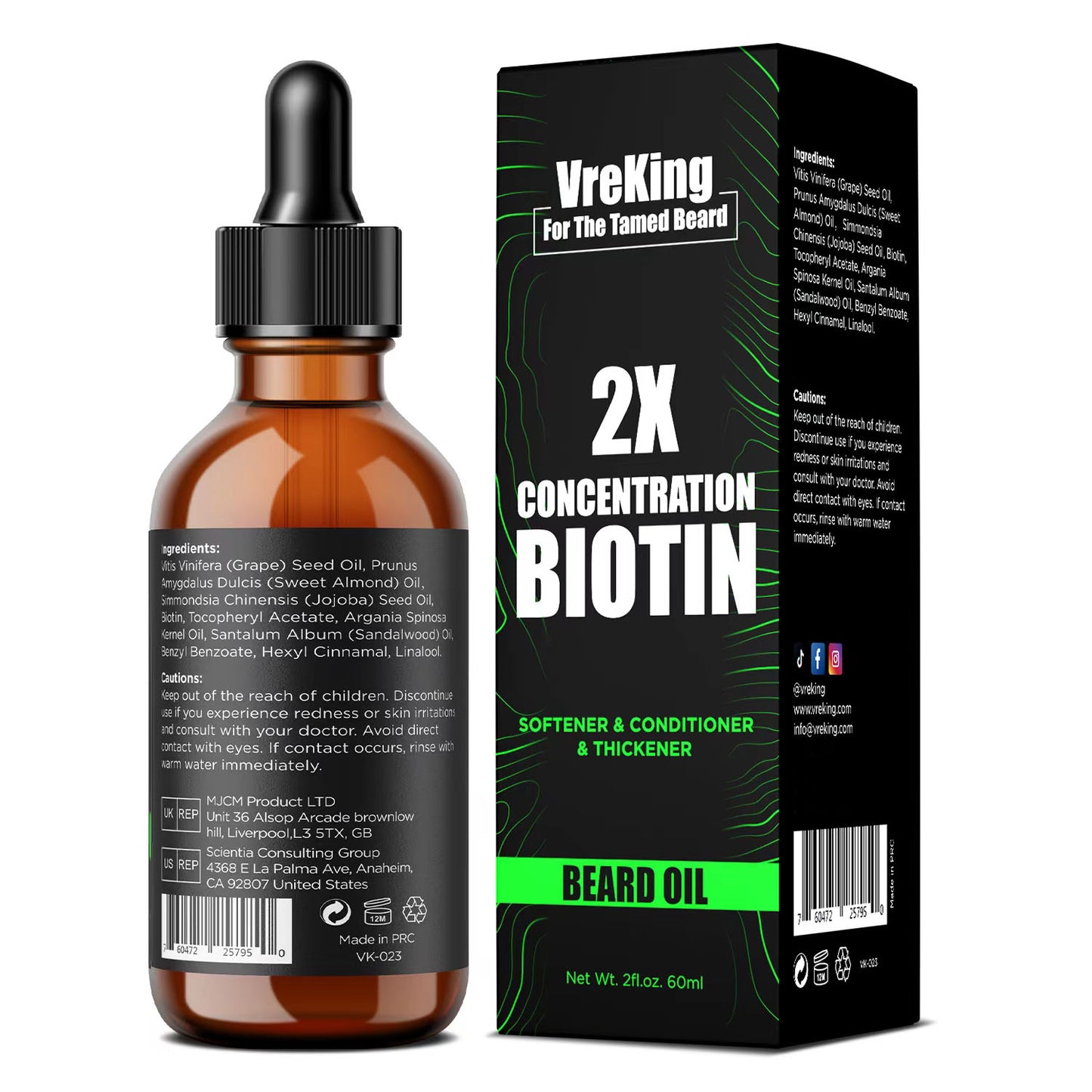 vreking beard growth oil for men